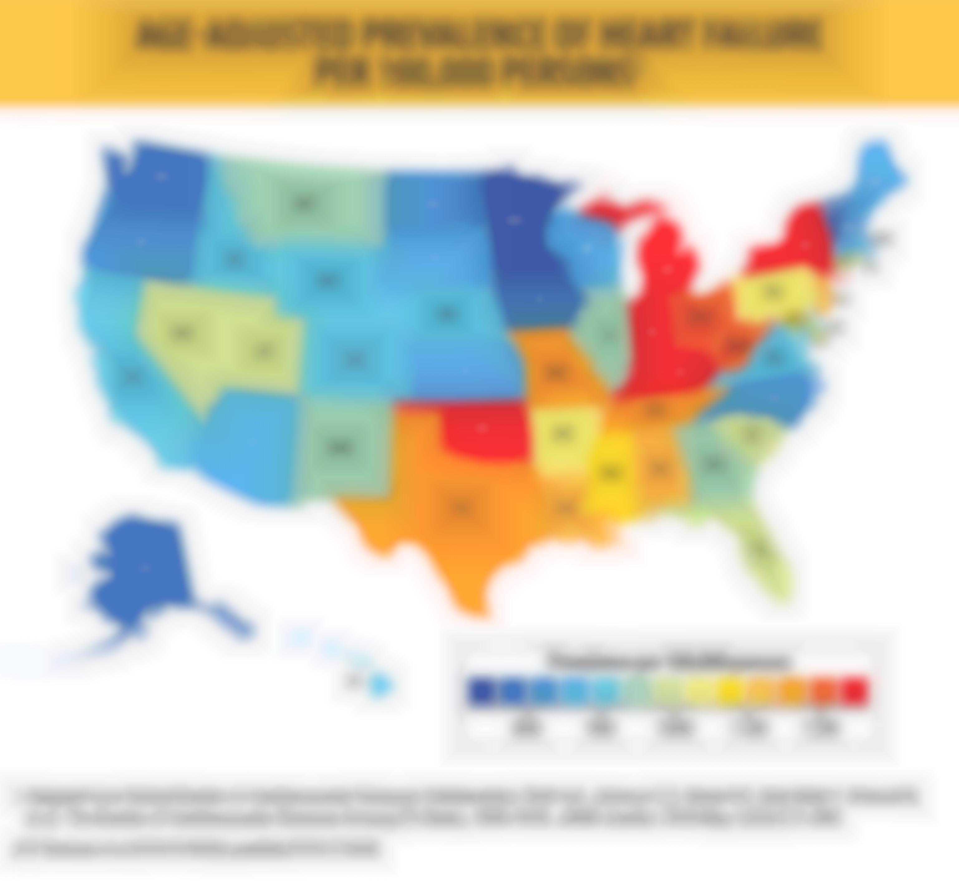 Age-Adjusted Prevalence of Heart Failure per 100,000 Persons