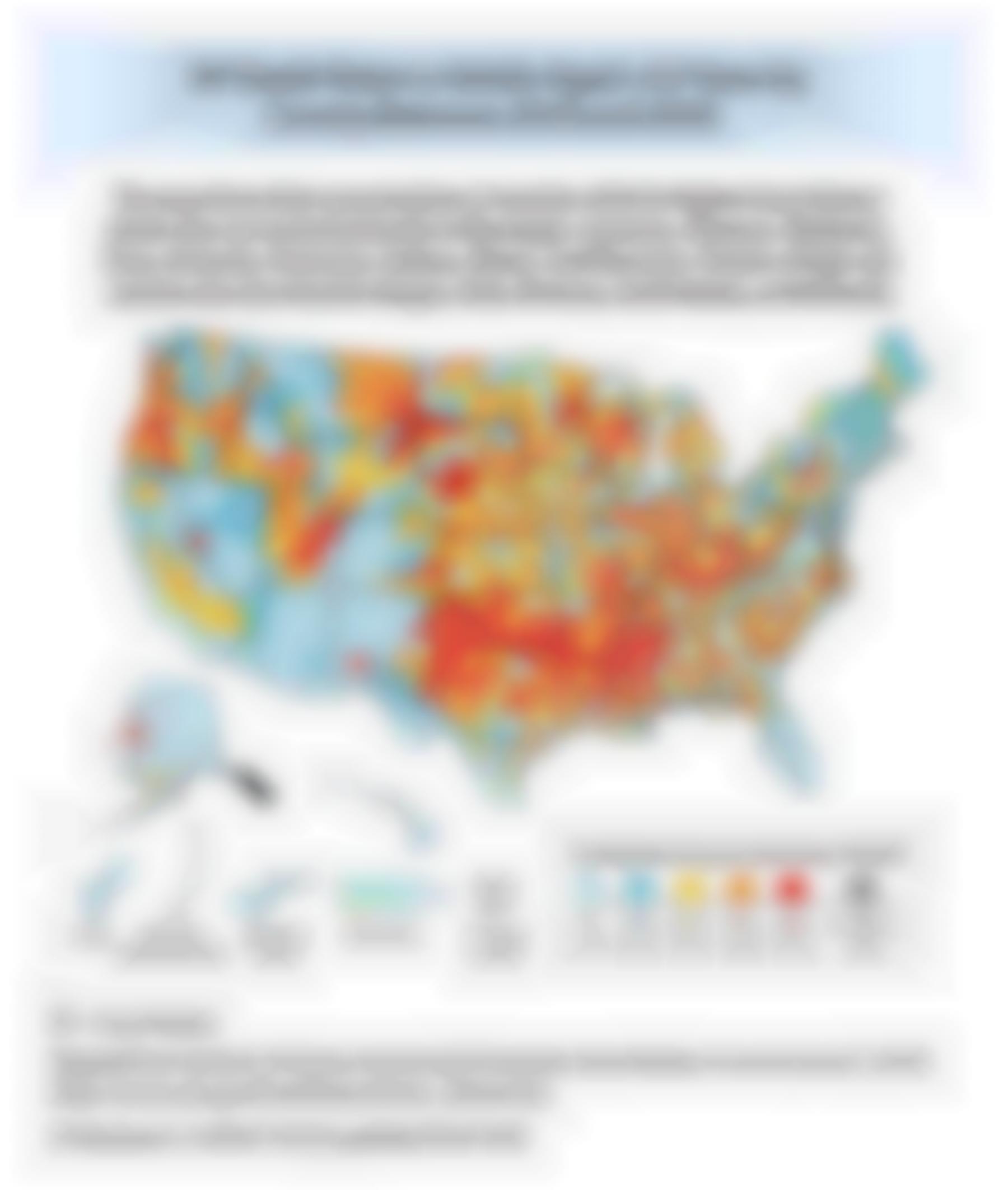 HF Death Rates in Adults Aged ≥35 Years by County Between 2018 and 2020