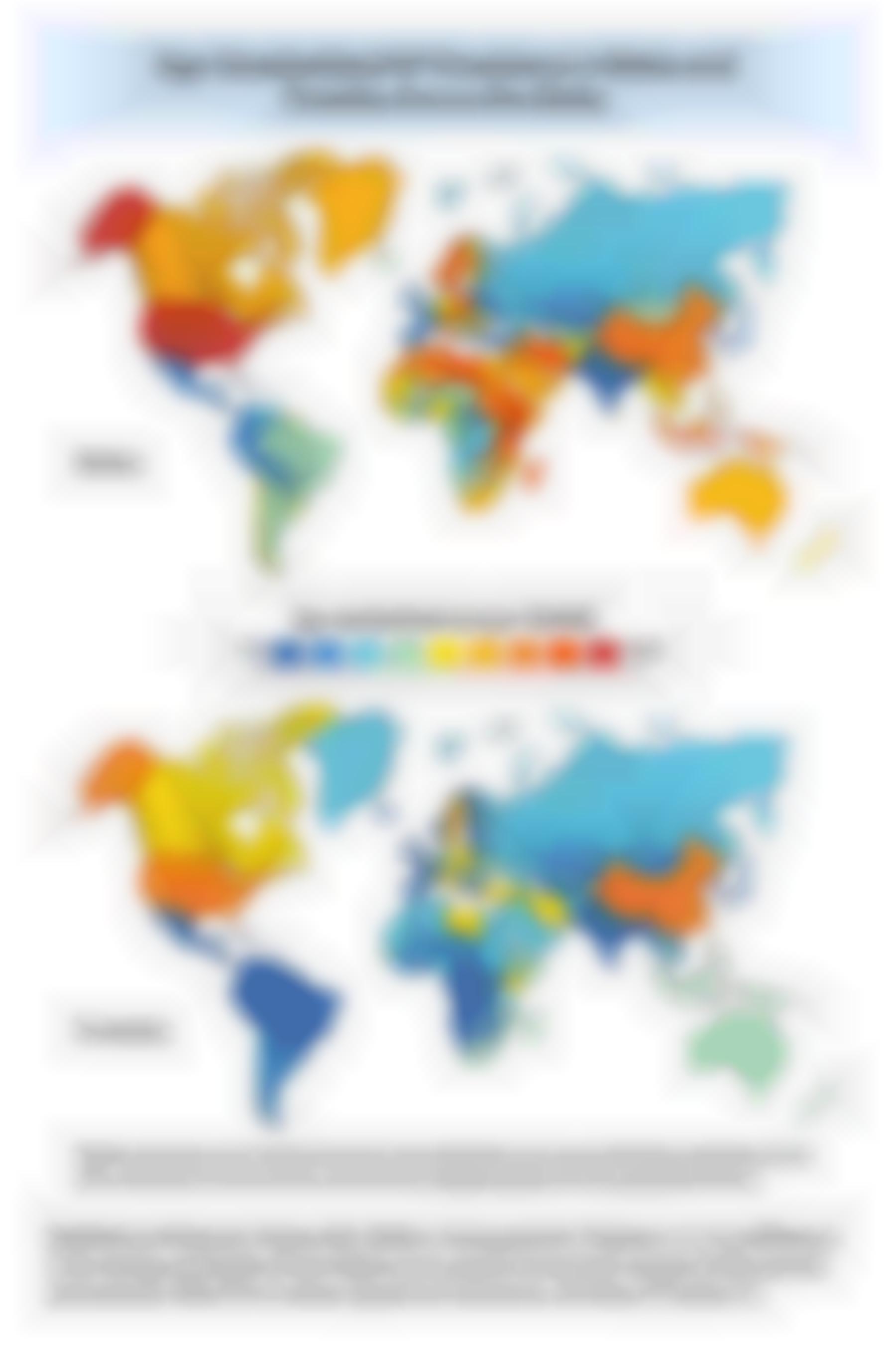Age-Standardized HF Prevalence in Males and Females Across the Globe